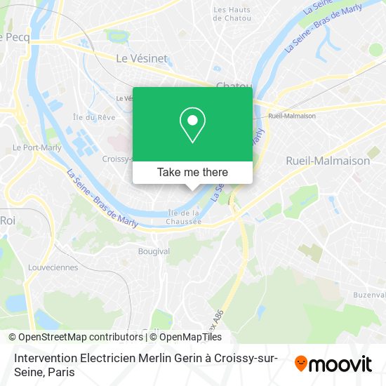 Intervention Electricien Merlin Gerin à Croissy-sur-Seine map