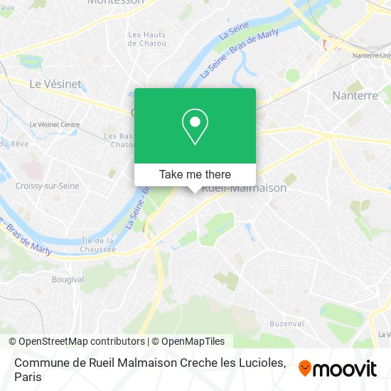 Mapa Commune de Rueil Malmaison Creche les Lucioles