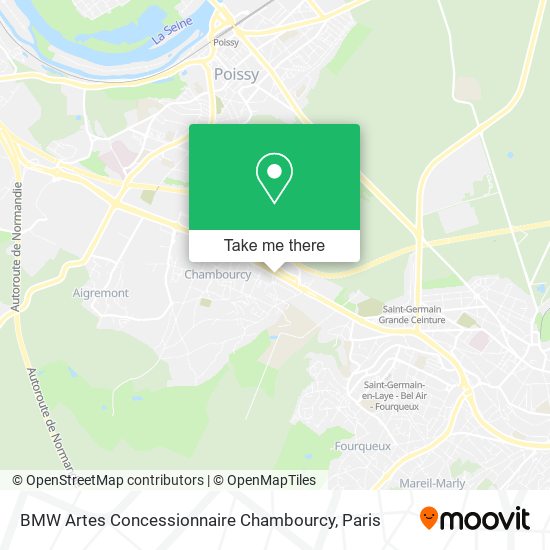 Mapa BMW Artes Concessionnaire Chambourcy