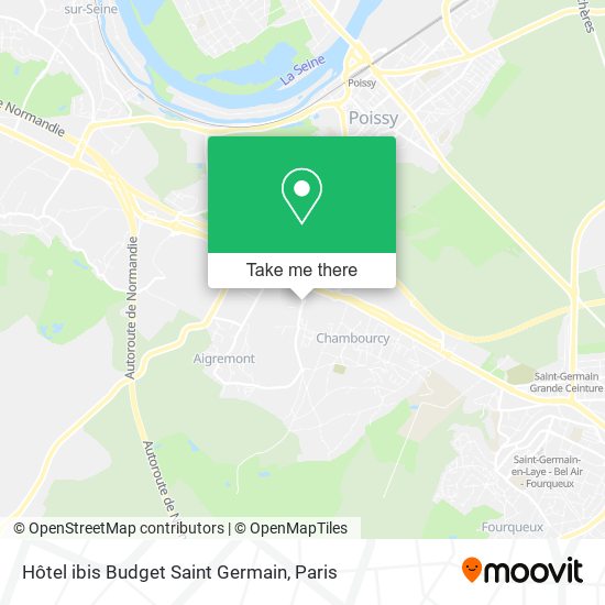 Hôtel ibis Budget Saint Germain map