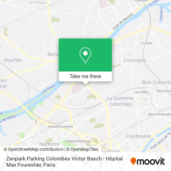 Zenpark Parking Colombes Victor Basch - Hôpital Max Fourestier map