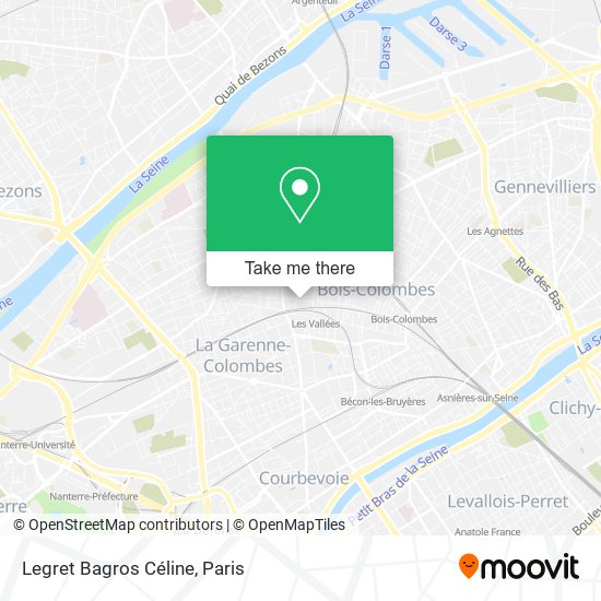 Mapa Legret Bagros Céline