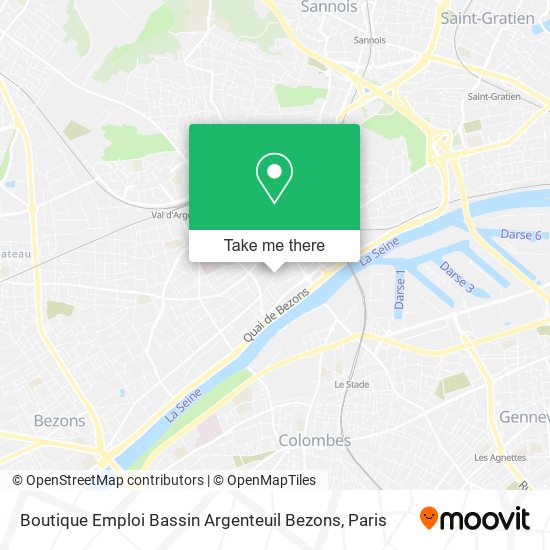 Boutique Emploi Bassin Argenteuil Bezons map