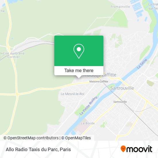 Allo Radio Taxis du Parc map