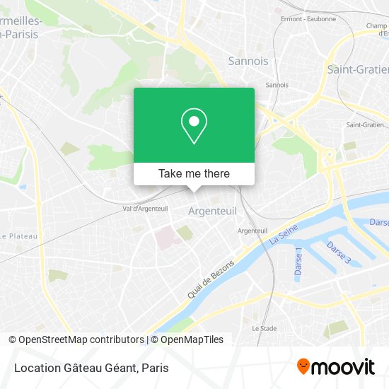 Mapa Location Gâteau Géant