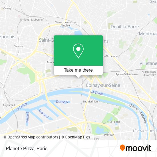 Planète Pizza map