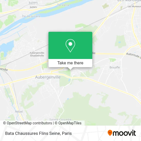 Bata Chaussures Flins Seine map