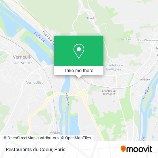 Mapa Restaurants du Coeur