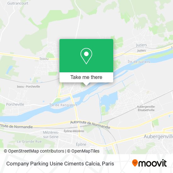 Company Parking Usine Ciments Calcia map