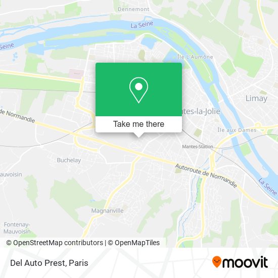 Del Auto Prest map