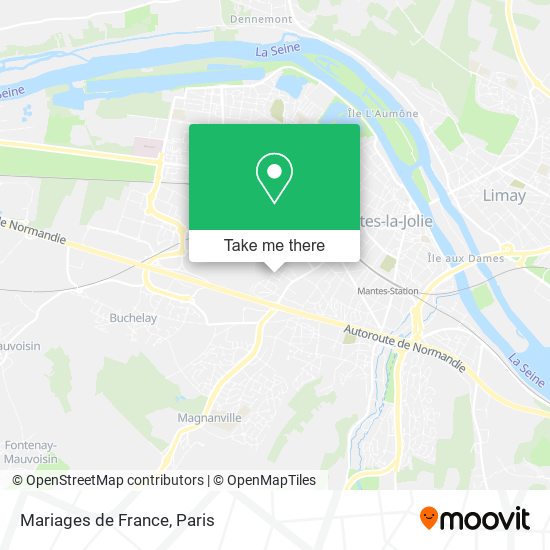 Mariages de France map