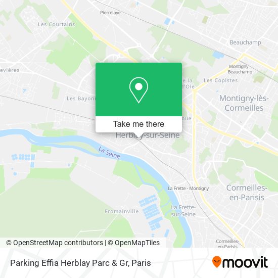 Mapa Parking Effia Herblay Parc & Gr