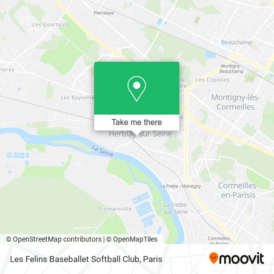 Mapa Les Felins Baseballet Softball Club