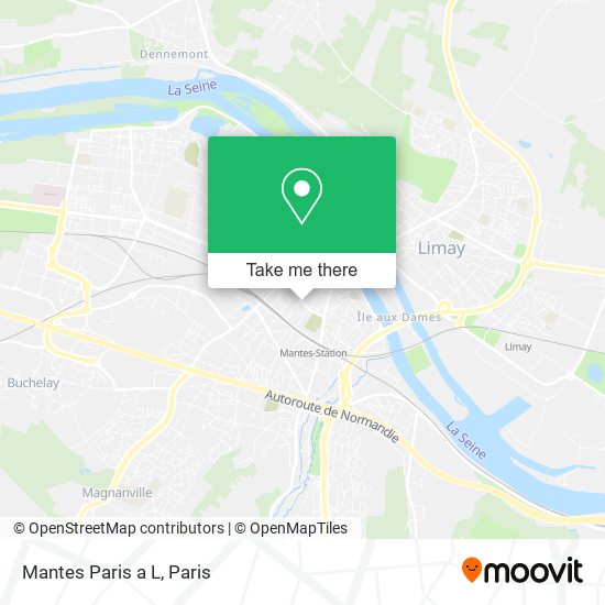 Mapa Mantes Paris a L