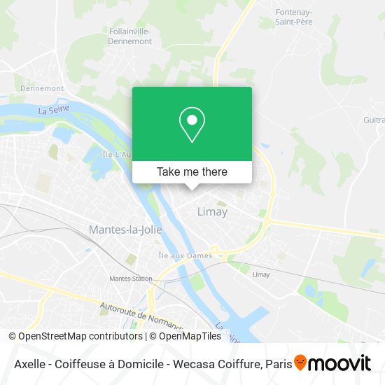 Axelle - Coiffeuse à Domicile - Wecasa Coiffure map