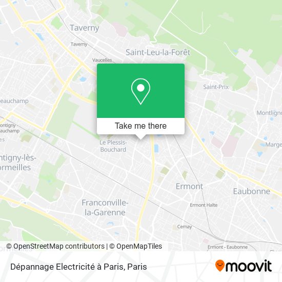 Dépannage Electricité à Paris map