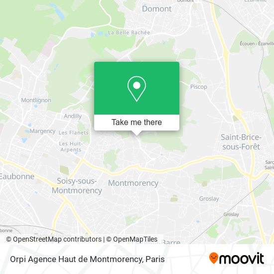 Mapa Orpi Agence Haut de Montmorency