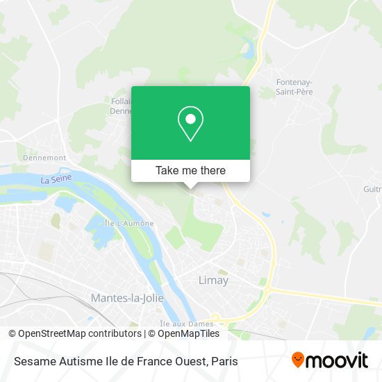 Mapa Sesame Autisme Ile de France Ouest