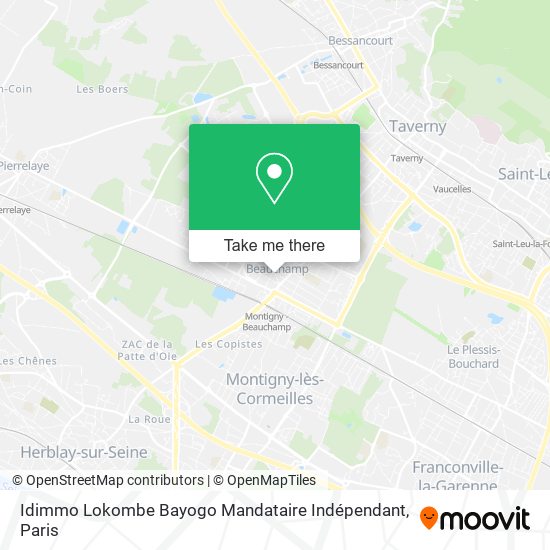 Idimmo Lokombe Bayogo Mandataire Indépendant map