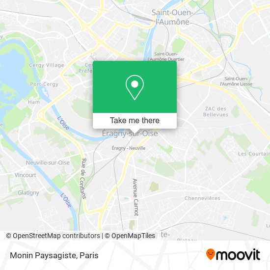 Monin Paysagiste map