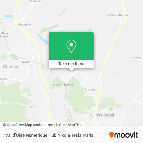 Val d'Oise Numérique Hub Nikola Tesla map