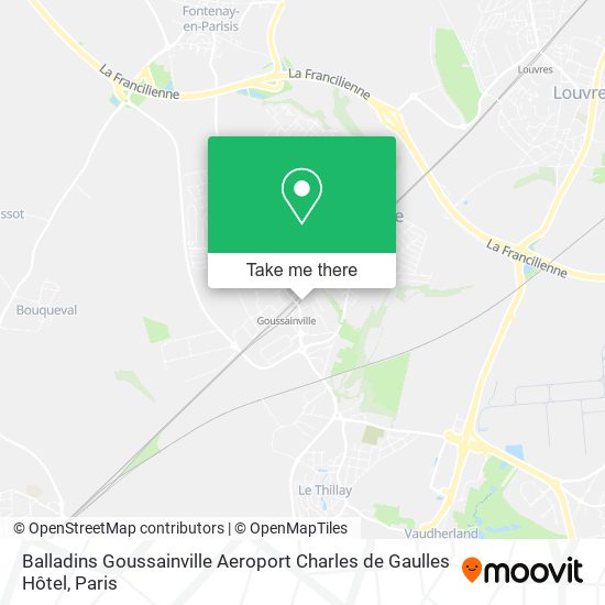 Mapa Balladins Goussainville Aeroport Charles de Gaulles Hôtel