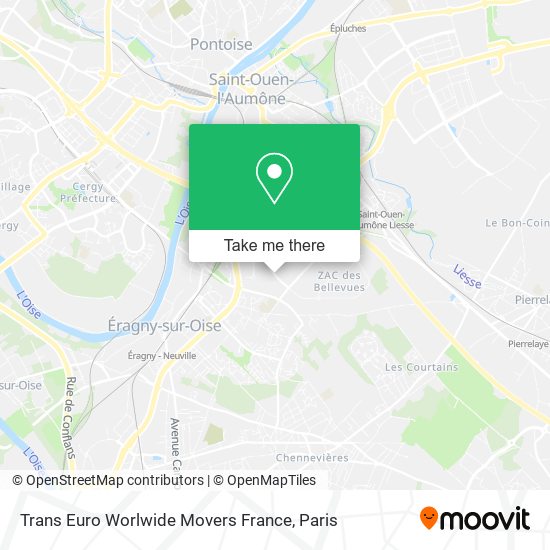 Mapa Trans Euro Worlwide Movers France