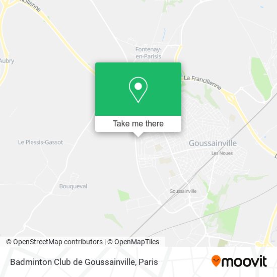 Mapa Badminton Club de Goussainville