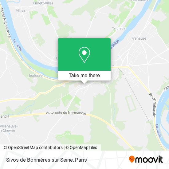 Mapa Sivos de Bonnières sur Seine
