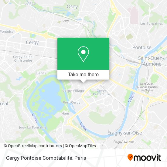 Cergy Pontoise Comptabilité map