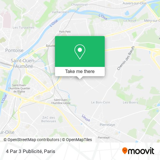 4 Par 3 Publicité map