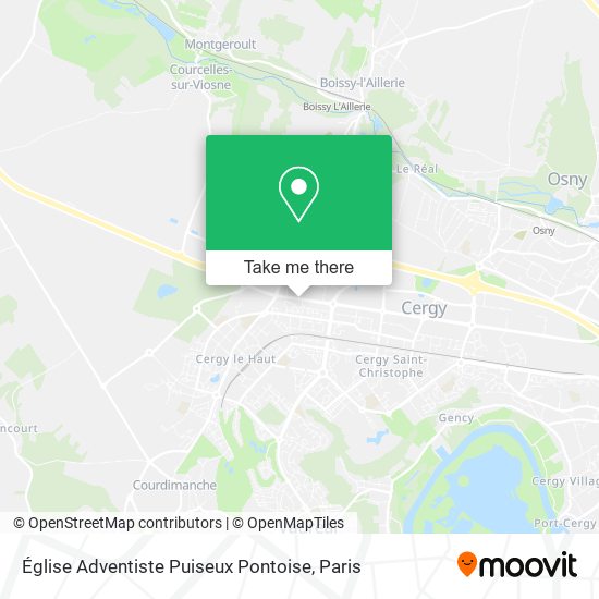 Mapa Église Adventiste Puiseux Pontoise