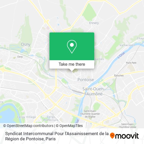 Syndicat Intercommunal Pour l'Assainissement de la Région de Pontoise map