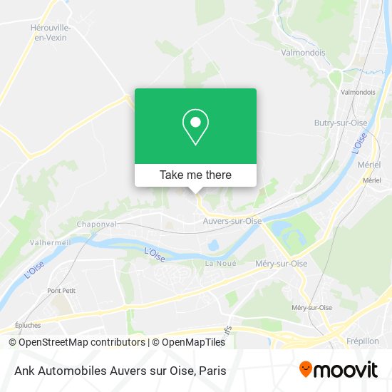 Mapa Ank Automobiles Auvers sur Oise