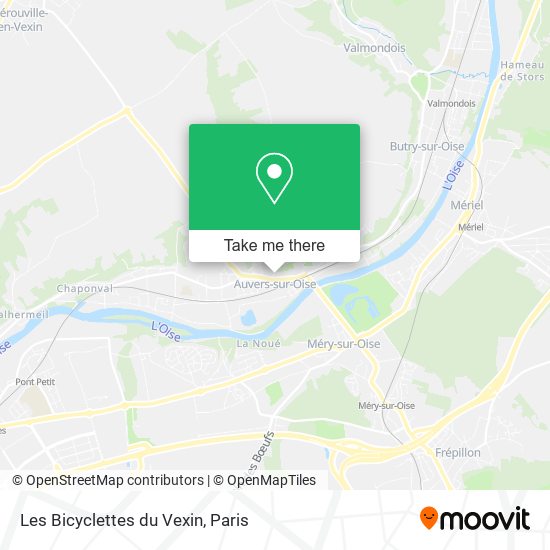 Mapa Les Bicyclettes du Vexin