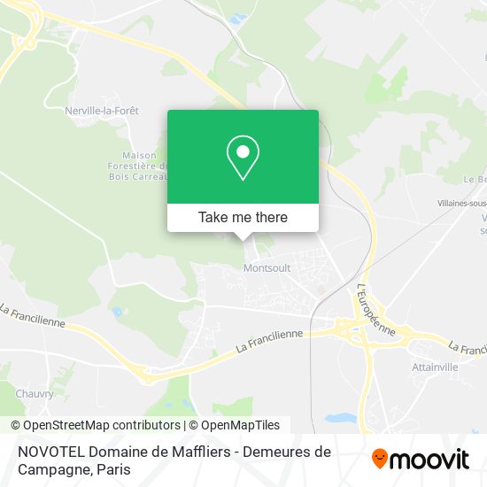 NOVOTEL Domaine de Maffliers - Demeures de Campagne map