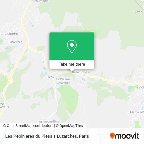 Mapa Les Pepinieres du Plessis Luzarches