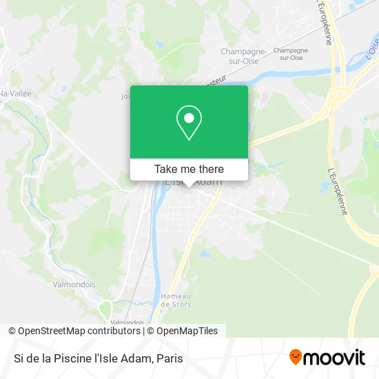 Si de la Piscine l'Isle Adam map
