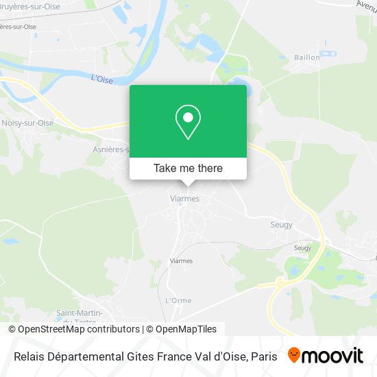 Mapa Relais Départemental Gites France Val d'Oise