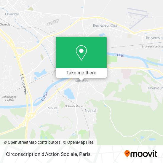 Circonscription d'Action Sociale map