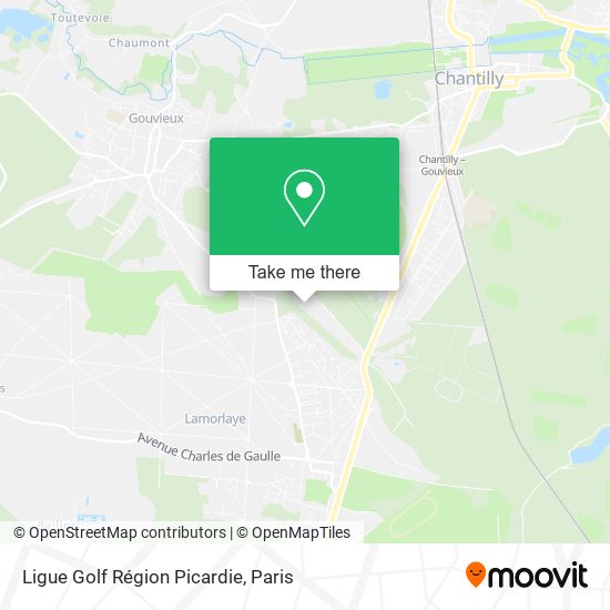 Mapa Ligue Golf Région Picardie