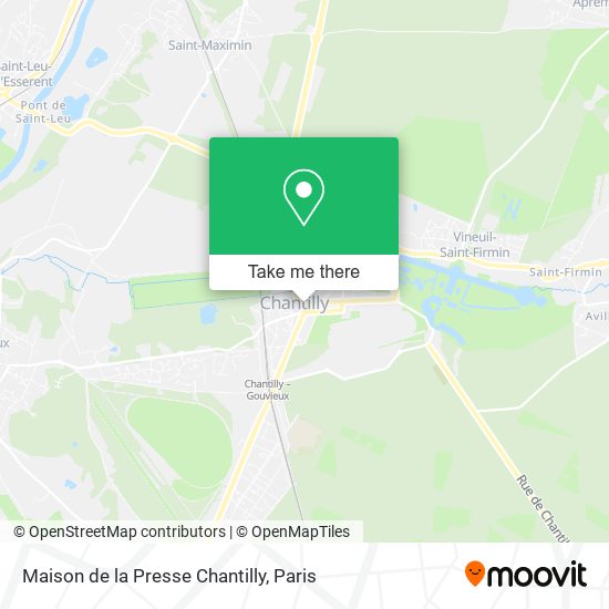 Mapa Maison de la Presse Chantilly