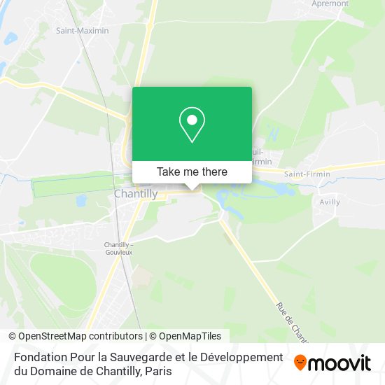 Mapa Fondation Pour la Sauvegarde et le Développement du Domaine de Chantilly