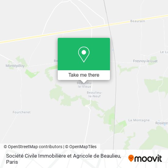 Société Civile Immobilière et Agricole de Beaulieu map