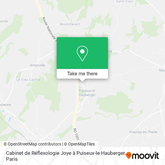 Cabinet de Réflexologie Joye à Puiseux-le-Hauberger map