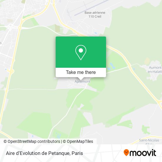 Aire d'Evolution de Petanque map