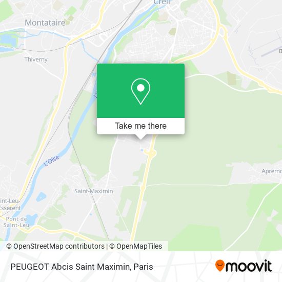 Mapa PEUGEOT Abcis Saint Maximin