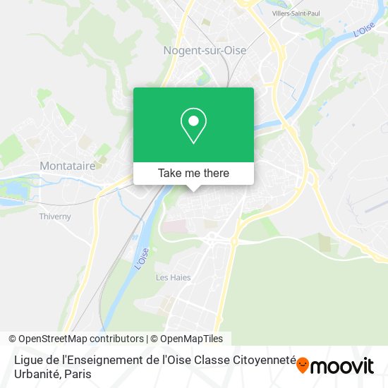 Ligue de l'Enseignement de l'Oise Classe Citoyenneté Urbanité map