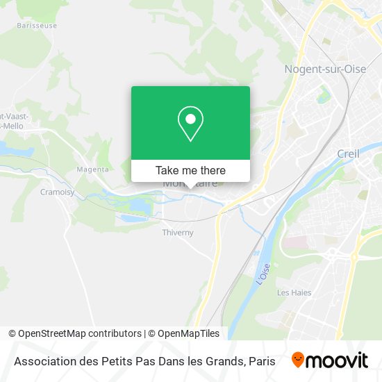 Mapa Association des Petits Pas Dans les Grands