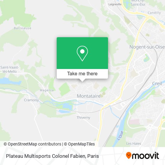 Mapa Plateau Multisports Colonel Fabien